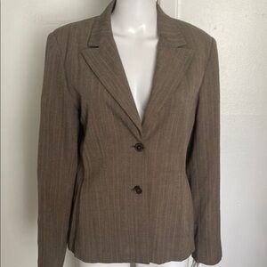 Women's Brown Pinstripe Blazer